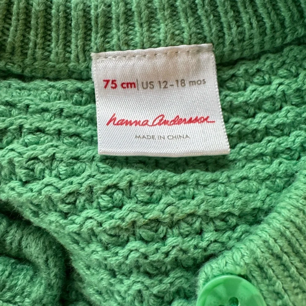 Hanna Andersson Green Knit Sweater with Crew Neck - Picture 2 of 2